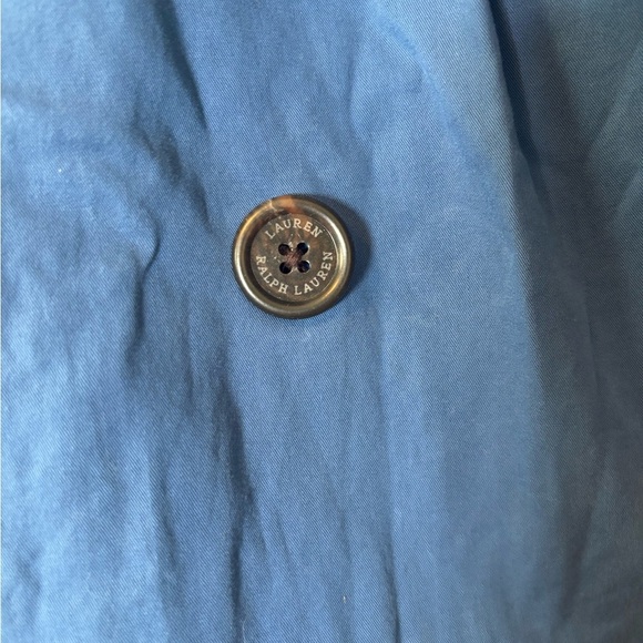 Lauren Ralph Lauren Women Trench Coat Navy Blue Plus Size 16 - Picture 7 of 7